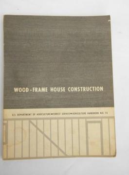 catalog photo of vintage USDS Wood-Frame house construction handbook for carpenters