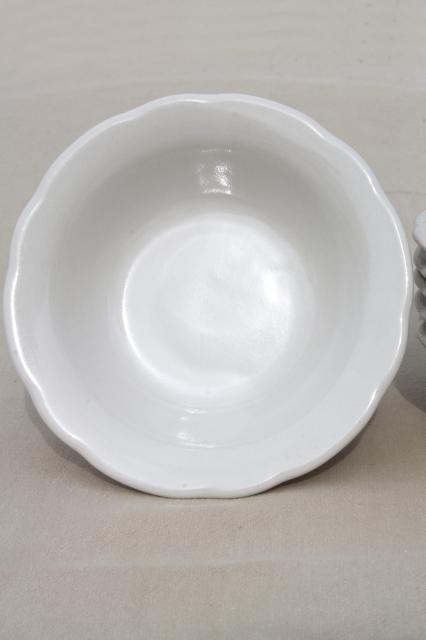 photo of vintage Ultima Japan / Homer Laughlin white ironstone restaurant china soup bowls #3