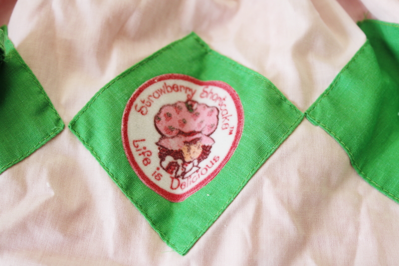 photo of vintage Union label Strawberry Shortcake toddler girls dress w/ costume bonnet #3