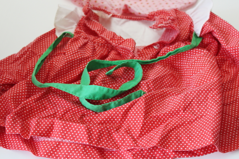 photo of vintage Union label Strawberry Shortcake toddler girls dress w/ costume bonnet #6