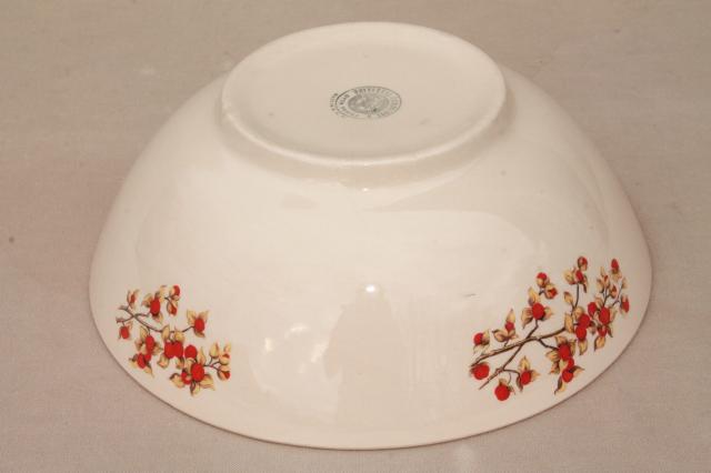 photo of vintage Universal pottery bittersweet serving bowl, Thanksgiving fall harvest table decor #3