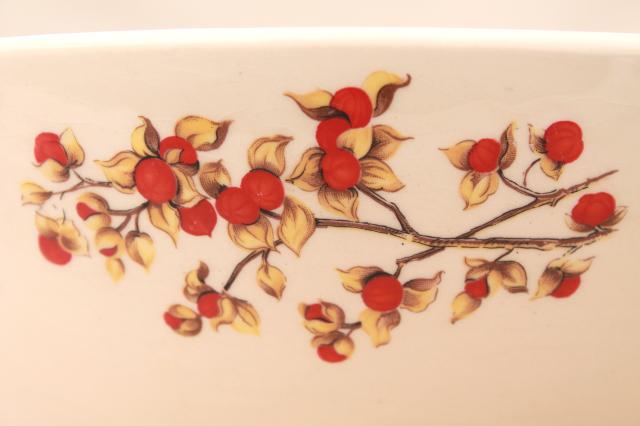 photo of vintage Universal pottery bittersweet serving bowl, Thanksgiving fall harvest table decor #5