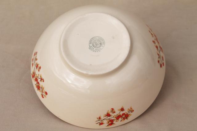 photo of vintage Universal pottery bittersweet serving bowl, Thanksgiving fall harvest table decor #6