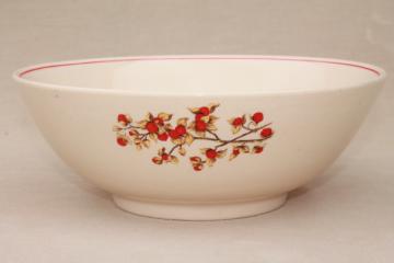 catalog photo of vintage Universal pottery bittersweet serving bowl, Thanksgiving fall harvest table decor