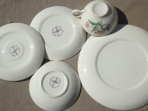 photo of vintage Universal pottery dishes, autumn asters floral Ballerina china for 8 #5