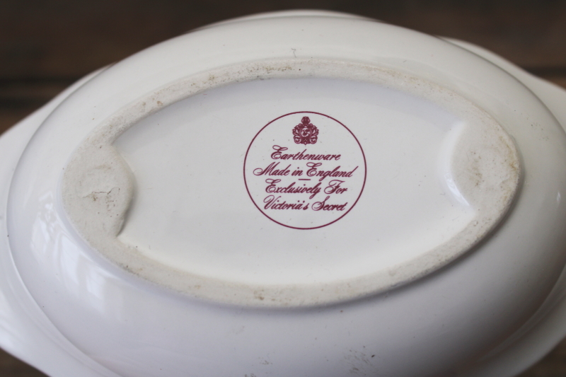 photo of vintage Victoria's Secret soap dish, floral china made in England romantic style  #3