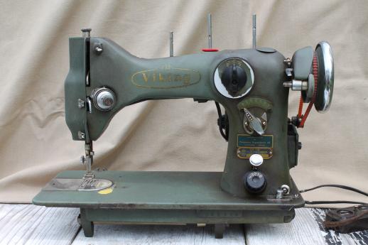 photo of vintage Viking 33-10 sewing machine, Husqverna heavy duty sewing machine Sweden #8