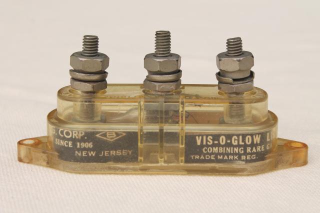 photo of vintage Vis-O-Glow lightning arrester early electric radio & telephone protector  #3