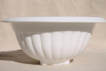 catalog photo of vintage Vitrock white milk glass mixing bowl, farmhouse style depression glass kitchenware