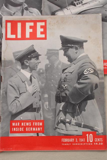 photo of vintage WWII LIFE magazine lot 5 1941 magazines World War Two photos & ads #3