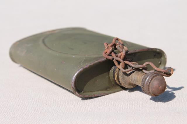 photo of vintage WWII army oil can for gun oiling maintenance soldiers backpack field kit #5