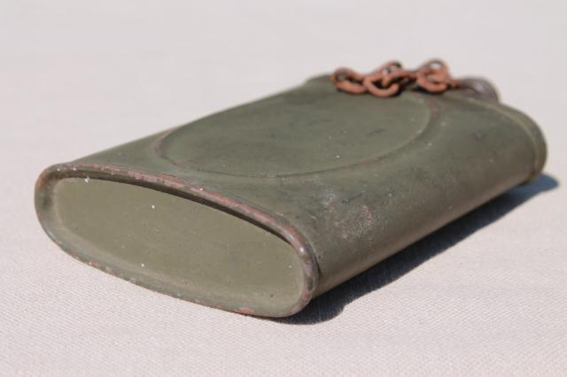 photo of vintage WWII army oil can for gun oiling maintenance soldiers backpack field kit #6