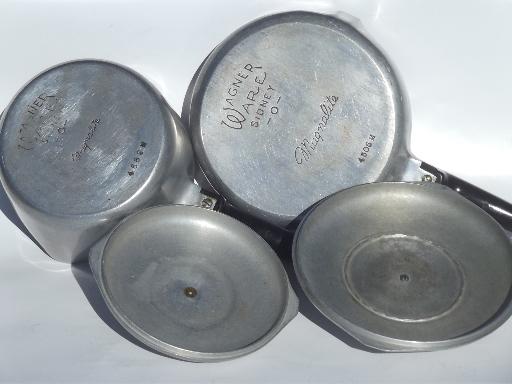 photo of vintage Wagner Ware Magnalite cast aluminum pots, pans, dutch oven, griddle  #2