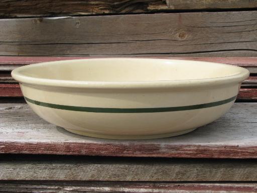 photo of vintage Watts painted red apple pottery, big spaghetti or salad bowl #3