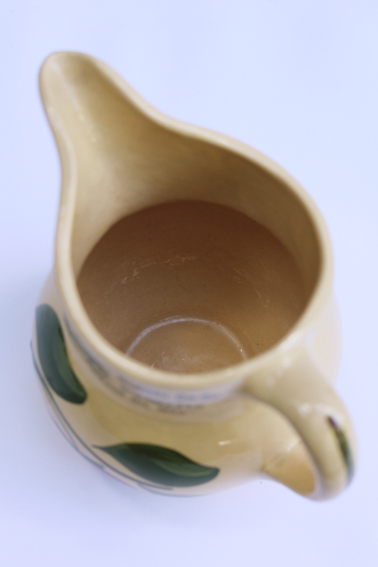 photo of vintage Watts ware pottery red apple pitcher Madison Wisconsin advertising Dane Co Farmco Art Femrite #4