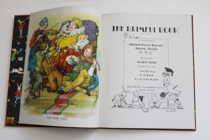 photo of vintage Watty Piper The Brimful Book Mother Goose rhymes & stories 1930s  #3