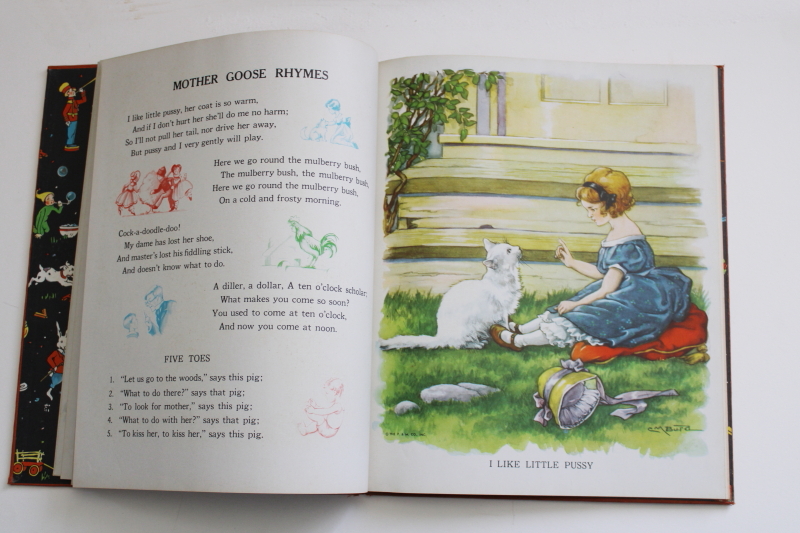 photo of vintage Watty Piper The Brimful Book Mother Goose rhymes & stories 1930s  #5