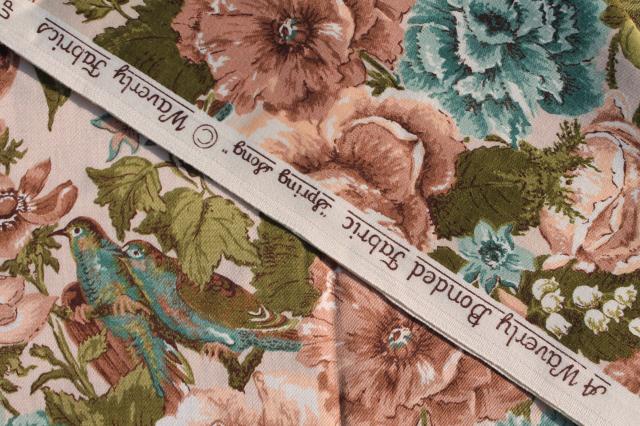 photo of vintage Waverly Spring Song fabric, floral print cotton home decor decorator material #5