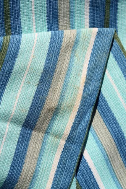 photo of vintage Waverly fabric, 10 yds heavy cotton w/ Jefferson stripe Williamburg blue colors #6