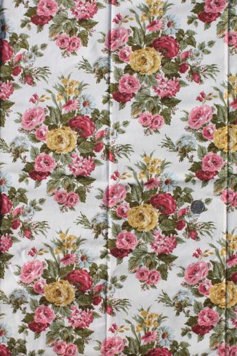 photo of vintage Waverly floral cotton fabric decorator length  sample & swatch book #2