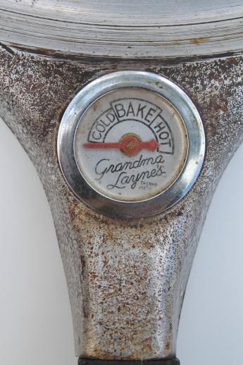 photo of vintage Wear-Ever aluminum, Grandma Layne's skillet griddle w/ temperature gauge #4