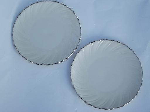 photo of vintage Weatherly Lenox china, lot of 2 small bread and butter plates #1