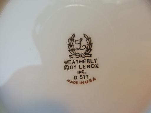 photo of vintage Weatherly Lenox china, lot of 2 small bread and butter plates #5