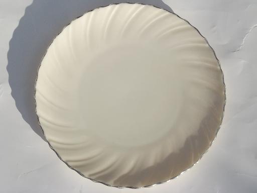 photo of vintage Weatherly Lenox platinum trim china, lot of 4 salad plates #2