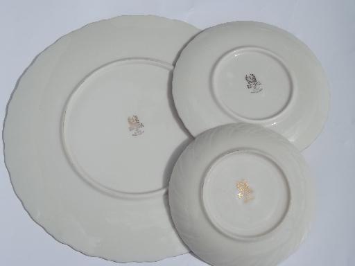 photo of vintage Weatherly platinum trim Lenox china, perfect never used set for 4 #5