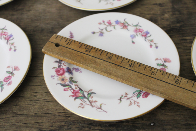 photo of vintage Wedgwood England Devon Sprays floral china bread & butter plates set of 8 #2