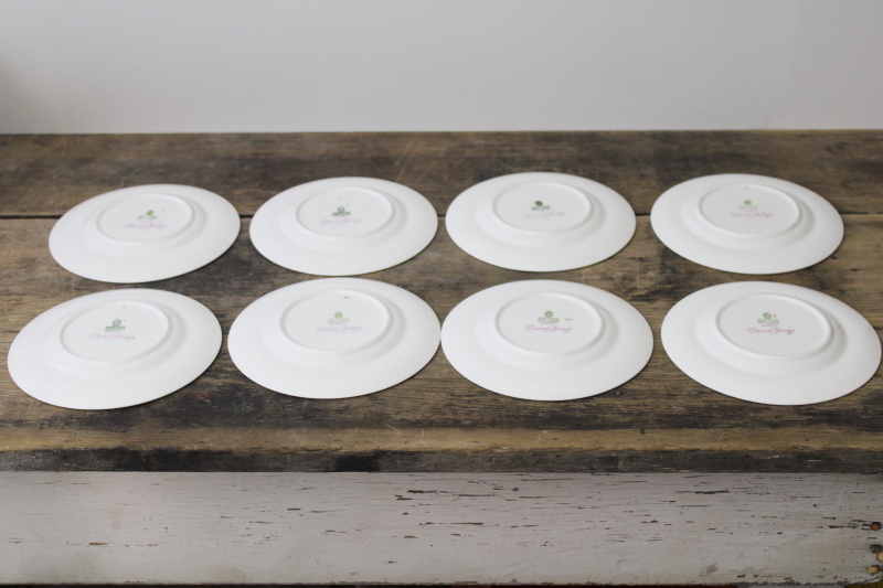 photo of vintage Wedgwood England Devon Sprays floral china bread & butter plates set of 8 #4