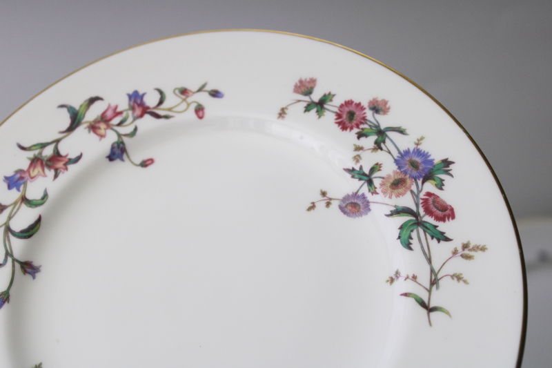 photo of vintage Wedgwood England Devon Sprays floral china salad plates set of 8 #3