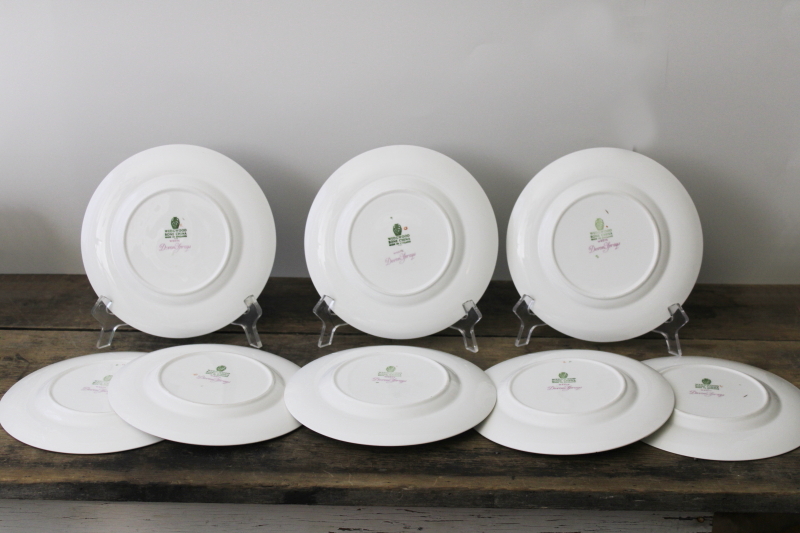 photo of vintage Wedgwood England Devon Sprays floral china salad plates set of 8 #5