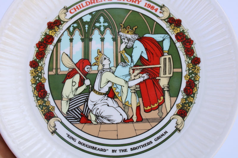 photo of vintage Wedgwood china plate childrens story fairy tale illustration King Roughbeard #2