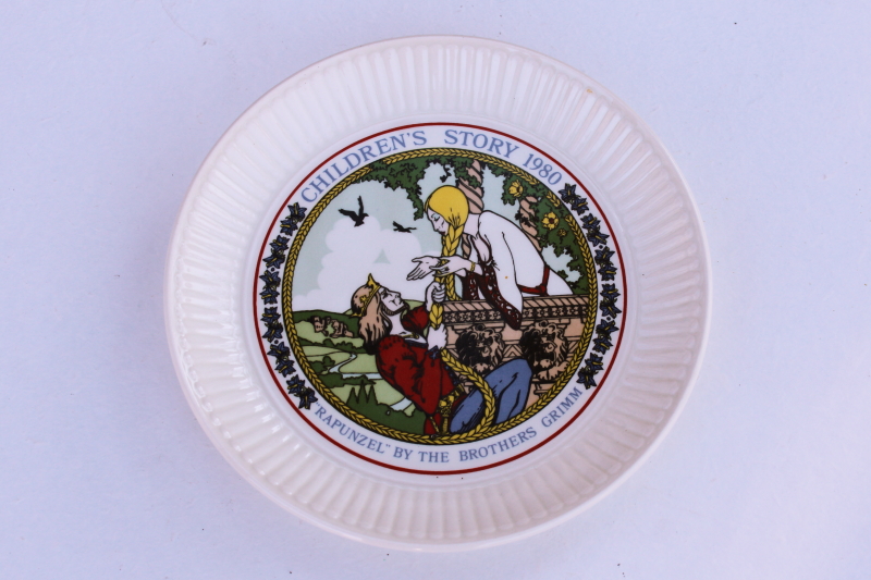 photo of vintage Wedgwood china plate childrens story fairy tale illustration Rapunzel #1