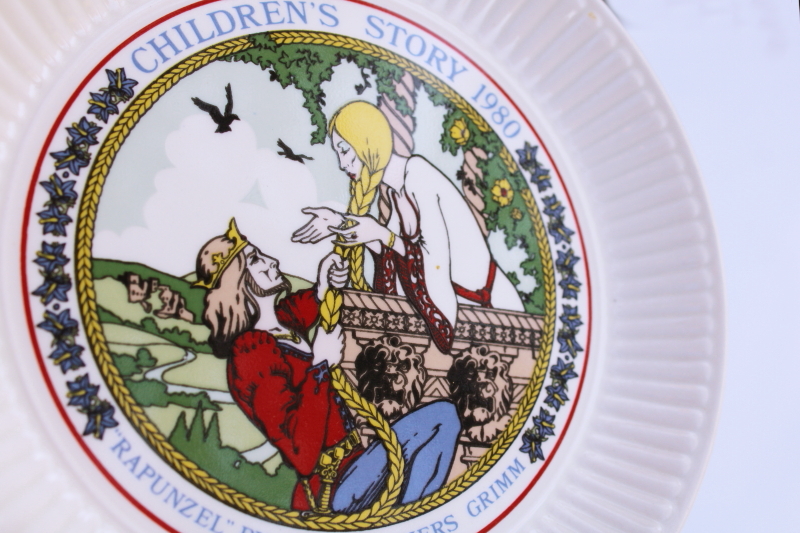 photo of vintage Wedgwood china plate childrens story fairy tale illustration Rapunzel #2