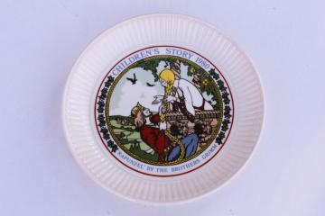 catalog photo of vintage Wedgwood china plate childrens story fairy tale illustration Rapunzel