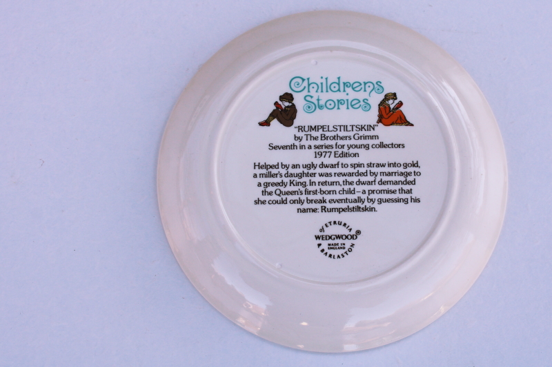 photo of vintage Wedgwood china plate childrens story fairy tale illustration Rumpelstiltskin #3