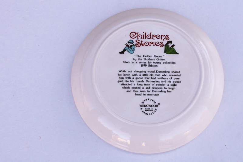 photo of vintage Wedgwood china plate childrens story fairy tale illustration The Golden Goose #3