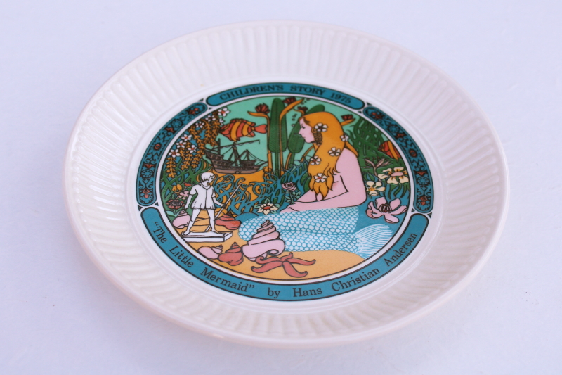 photo of vintage Wedgwood china plate childrens story fairy tale illustration The Little Mermaid #1