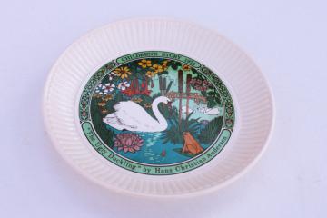 catalog photo of vintage Wedgwood china plate childrens story fairy tale illustration The Ugly Duckling