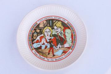 catalog photo of vintage Wedgwood china plate childrens story fairy tale illustration Tom Thumb