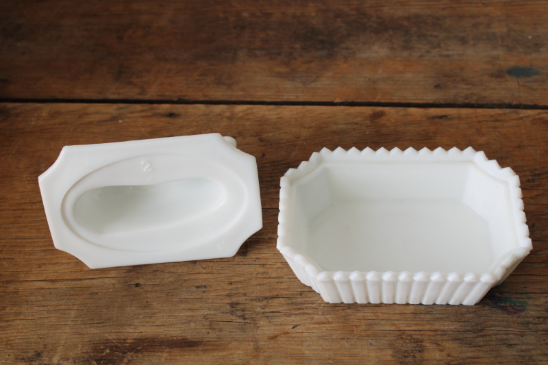 photo of vintage Westmoreland milk glass rabbit on nest, bunny basket covered dish Easter spring decor  #2