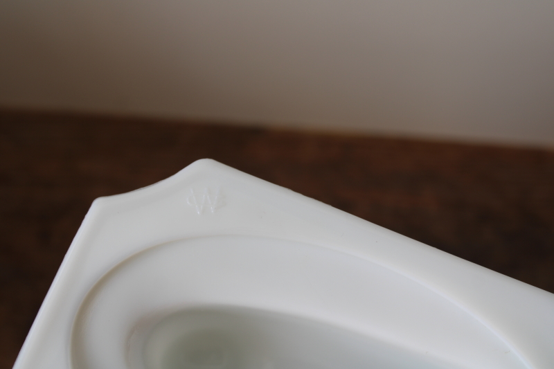 photo of vintage Westmoreland milk glass rabbit on nest, bunny basket covered dish Easter spring decor  #5