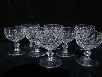 catalog photo of vintage Whirlpool / Provincial pattern glass footed sherbet glasses, Heisey mark