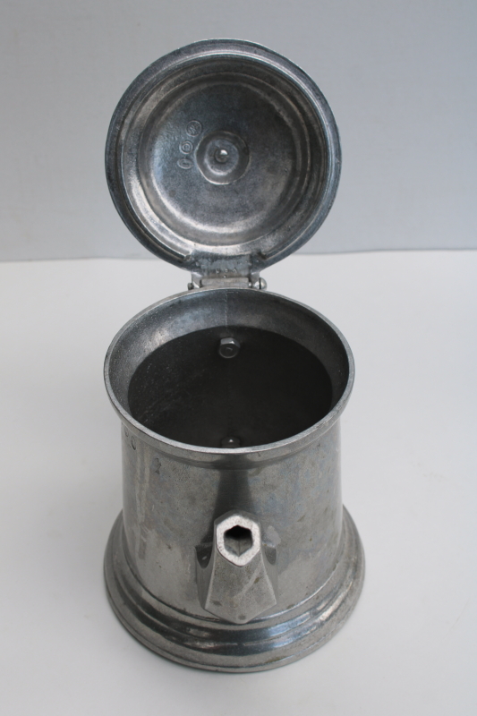 photo of vintage Wilton Armetale coffee pot Golden Plough Tavern reproduction antique pewter  #5