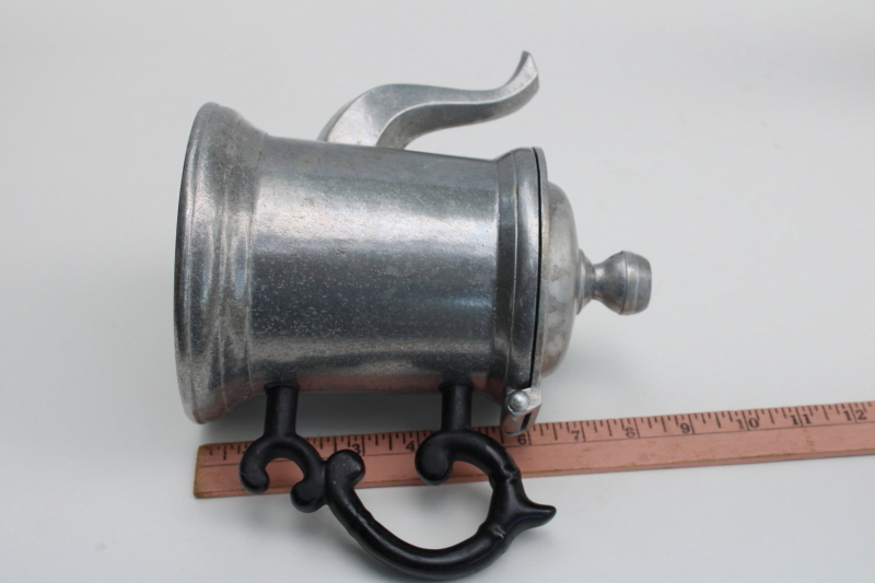 photo of vintage Wilton Armetale coffee pot Golden Plough Tavern reproduction antique pewter  #8