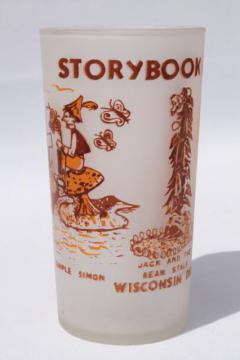 catalog photo of vintage Wisconsin Dells souvenir Storybook Land collectible drinking glass