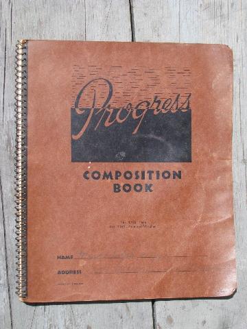 photo of vintage Wisconsin farm kitchen notebook full of handwritten recipes #1