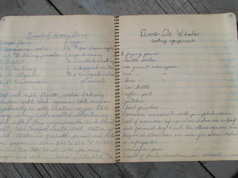 photo of vintage Wisconsin farm kitchen notebook full of handwritten recipes #3